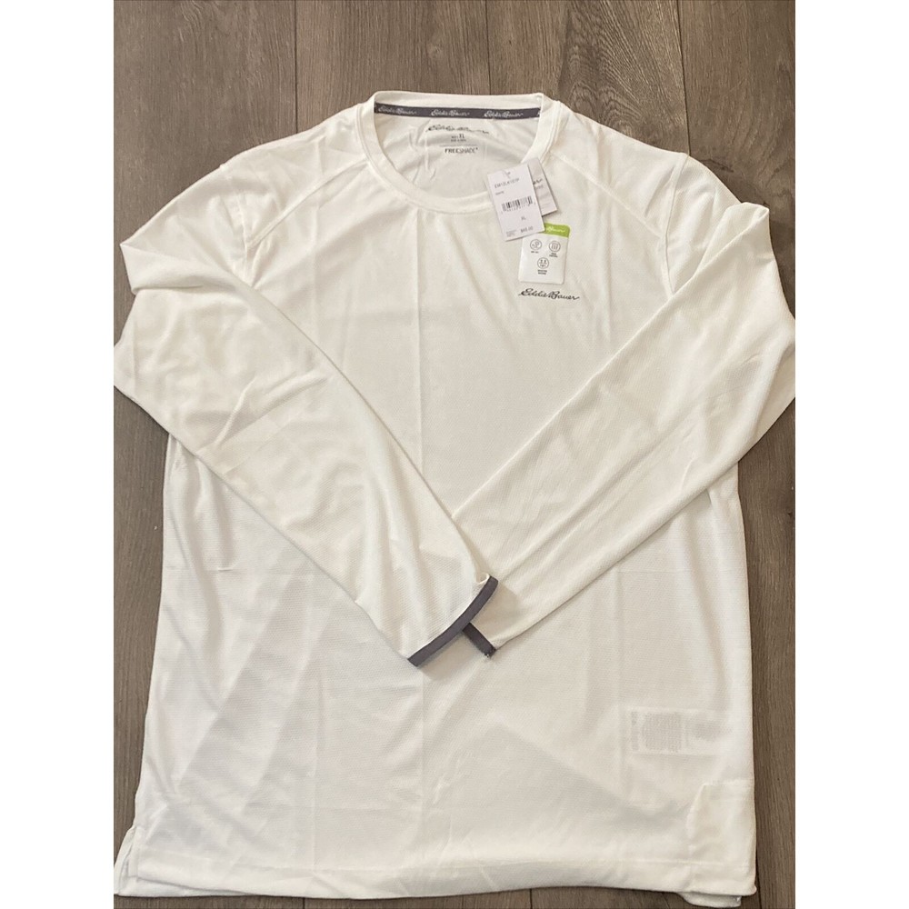 Eddie Bauer Long Sleeve Crew Free Dry Mens size XL white NWT